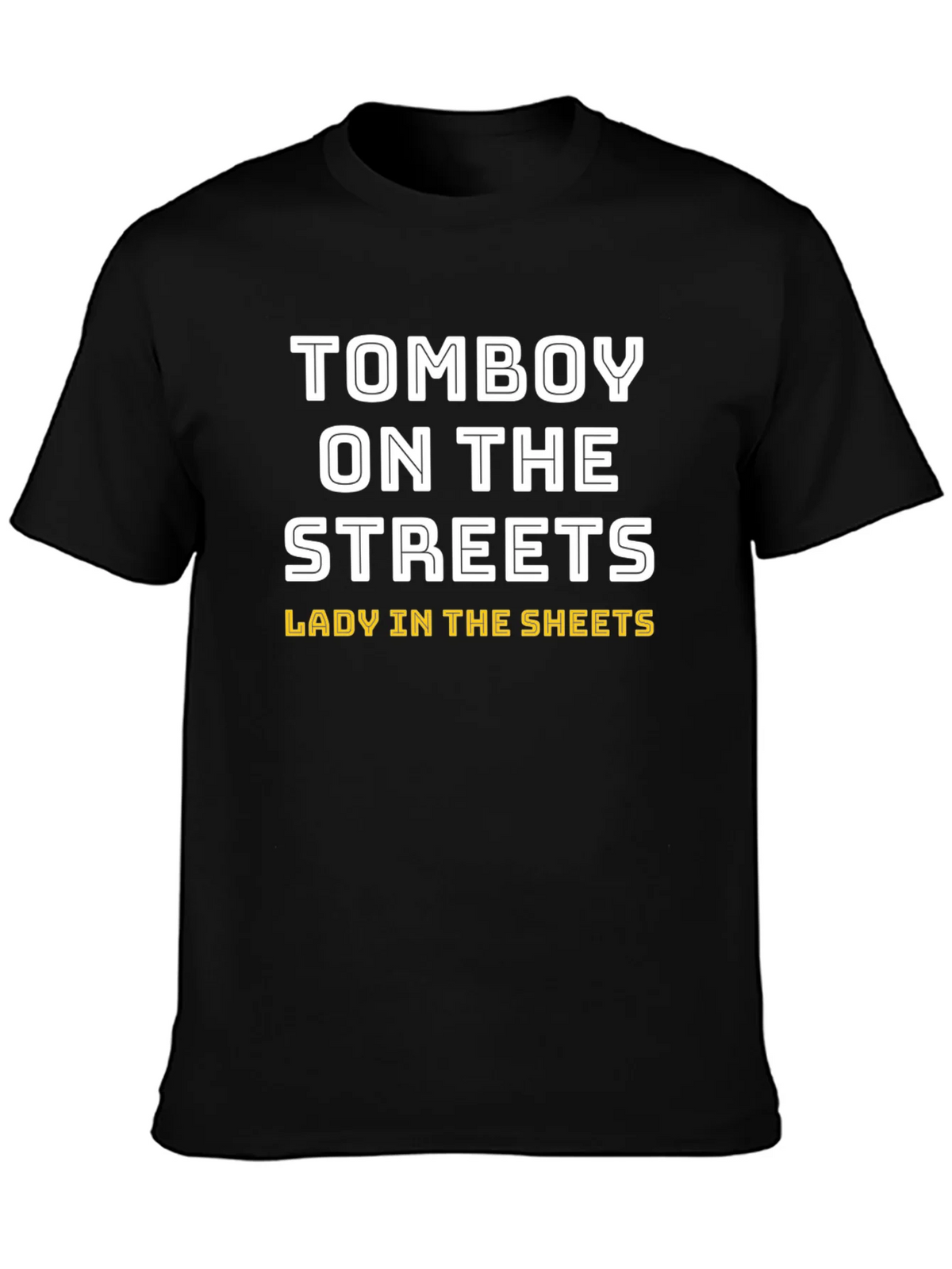 Tomboy On the Streets Lady In Sheets Black T-Shirt product image 3