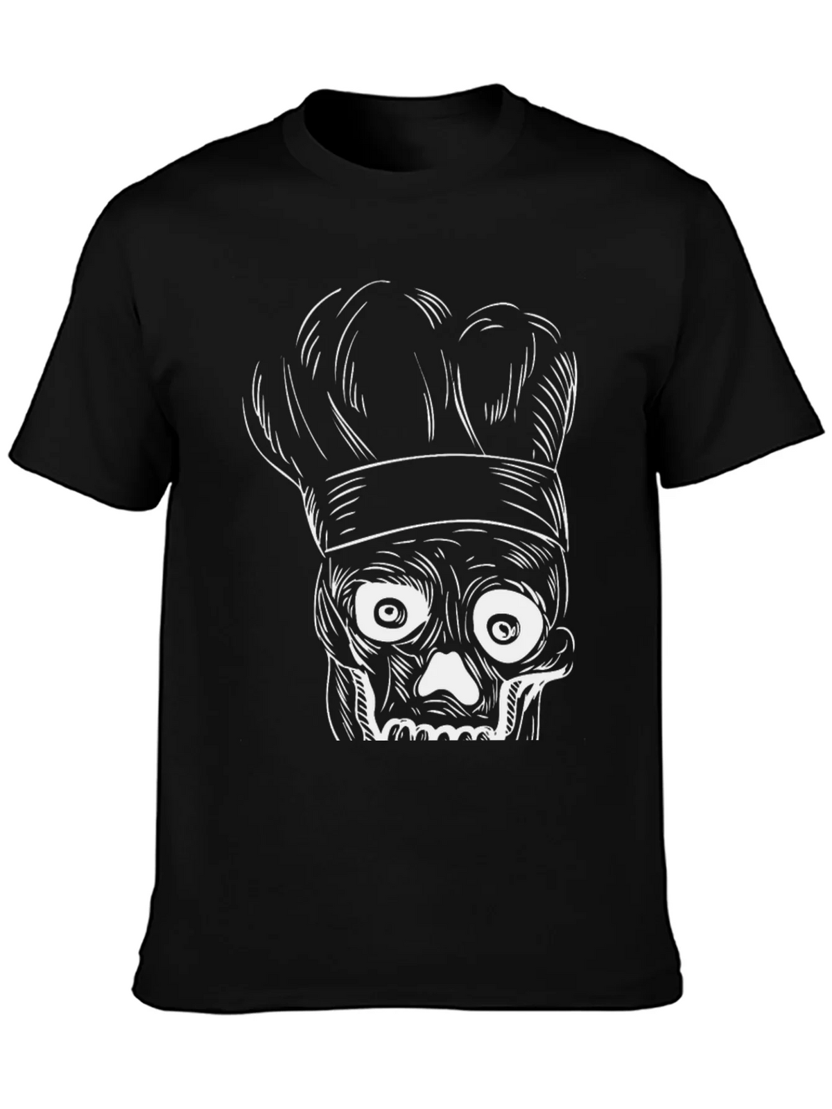 Chef Skull Graphic T-Shirt - Black product image 3