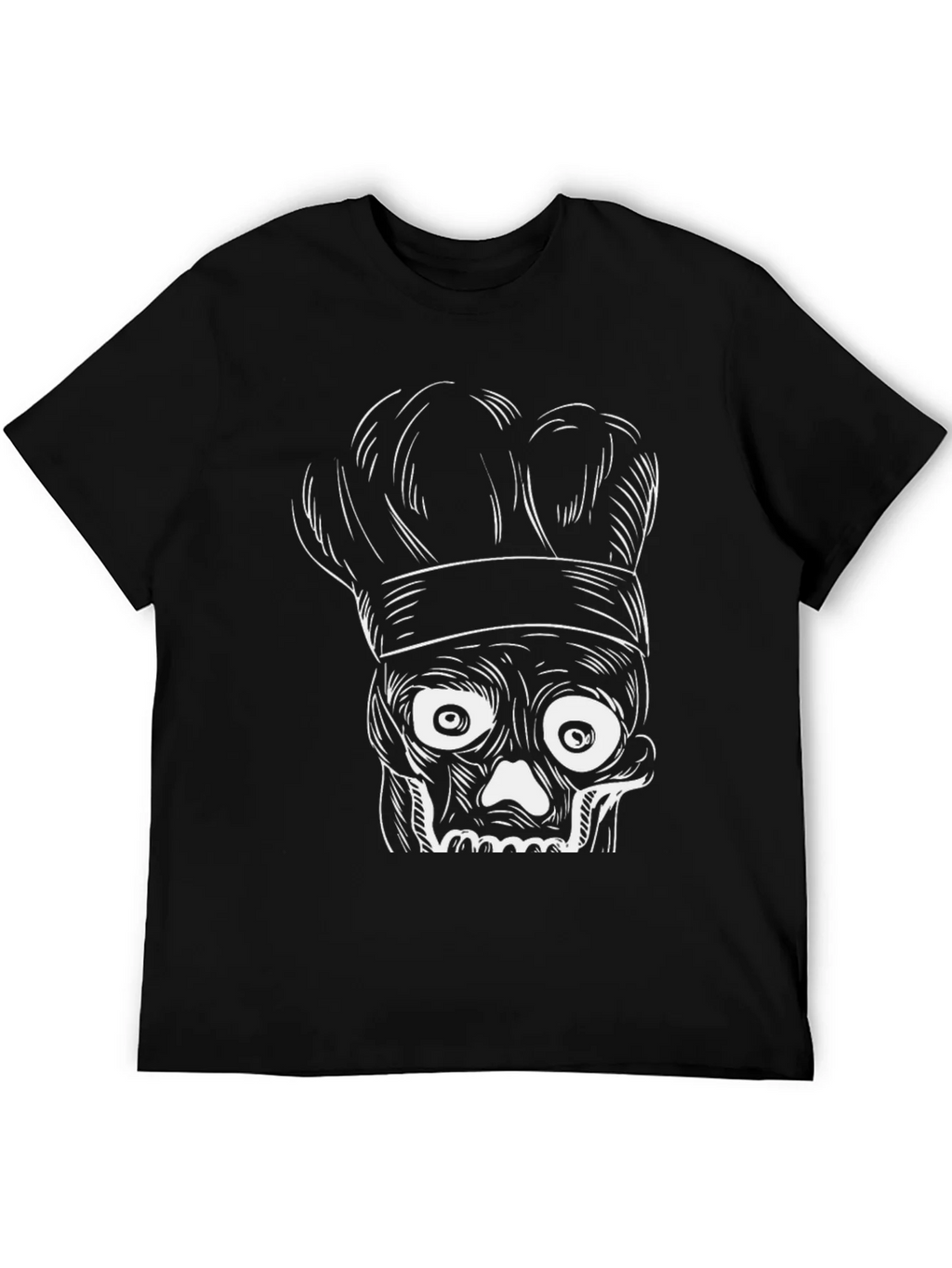 Chef Skull Graphic T-Shirt - Black product image 5