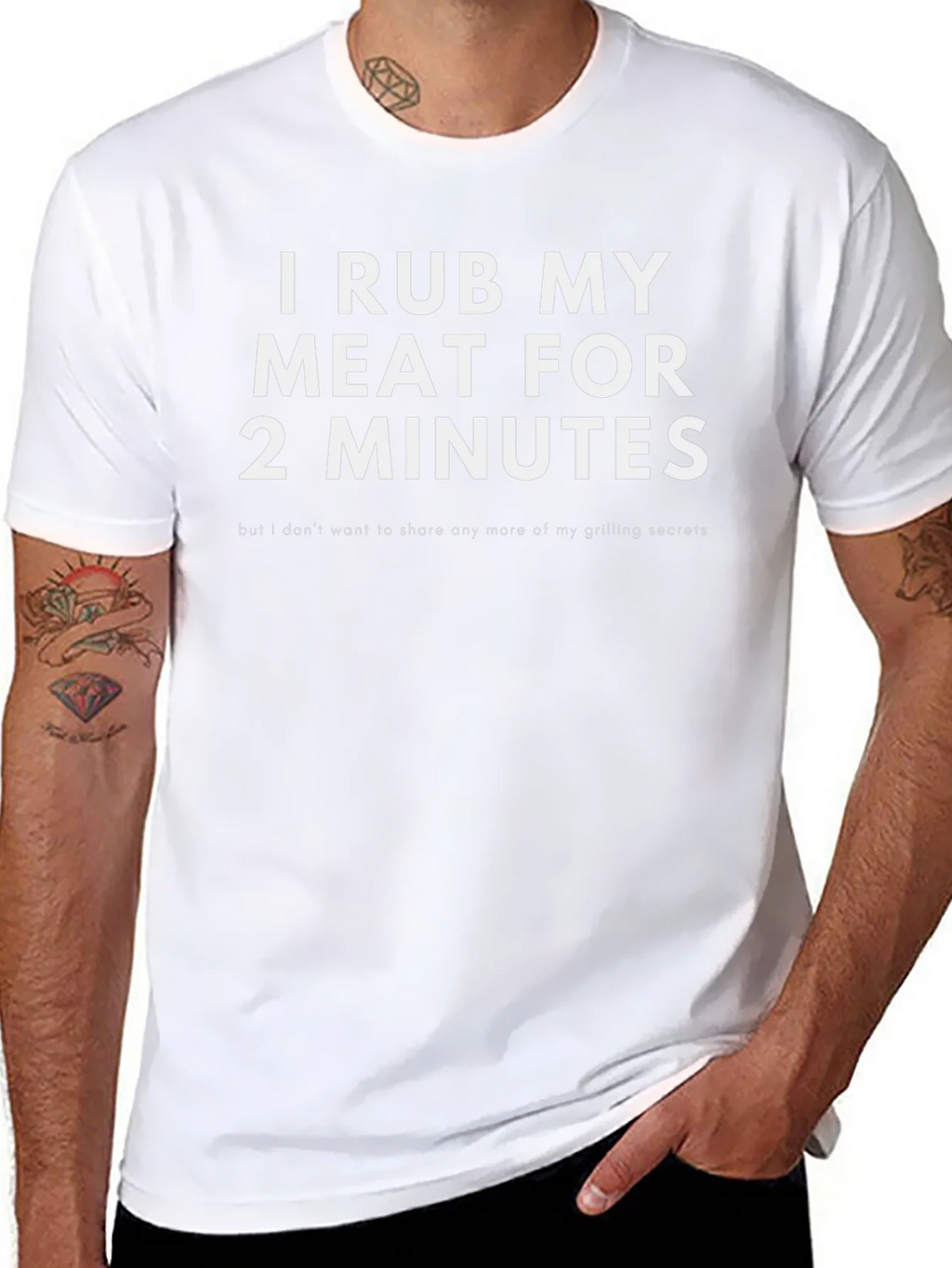 I Rub My Meat for 2 Minutes Funny Grilling T-Shirt product image 7