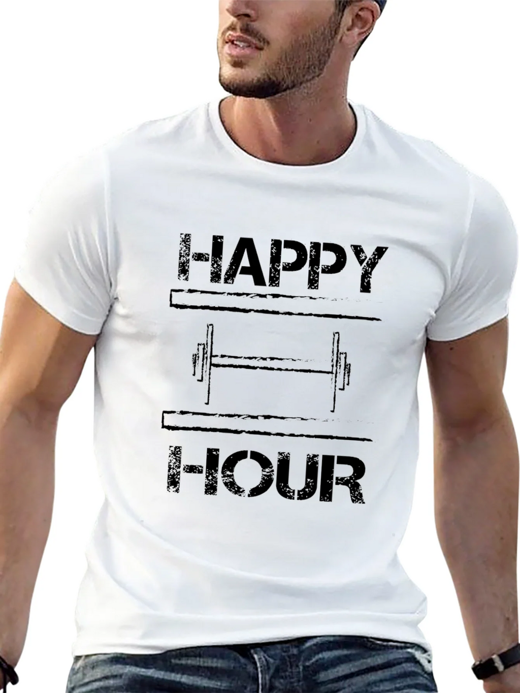 Happy Hour Workout T-Shirt - Gym Humor product image 12