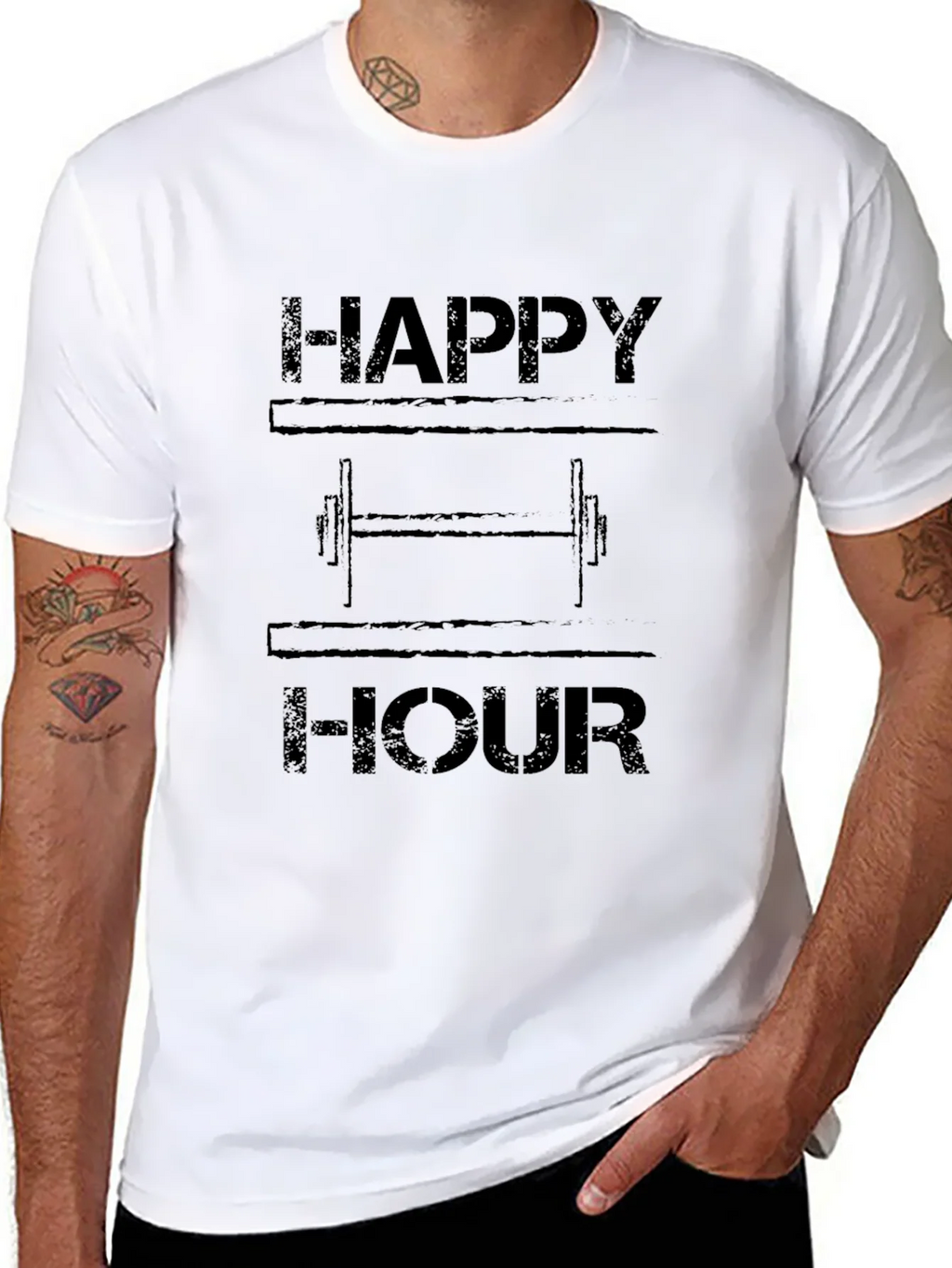 Happy Hour Workout T-Shirt - Gym Humor product image 7