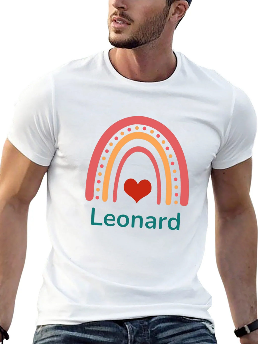 Leonard Rainbow Heart Graphic Tee - Cute & Stylish product image 12