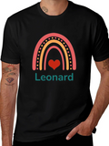 Leonard Rainbow Heart Graphic Tee - Cute & Stylish product image 1