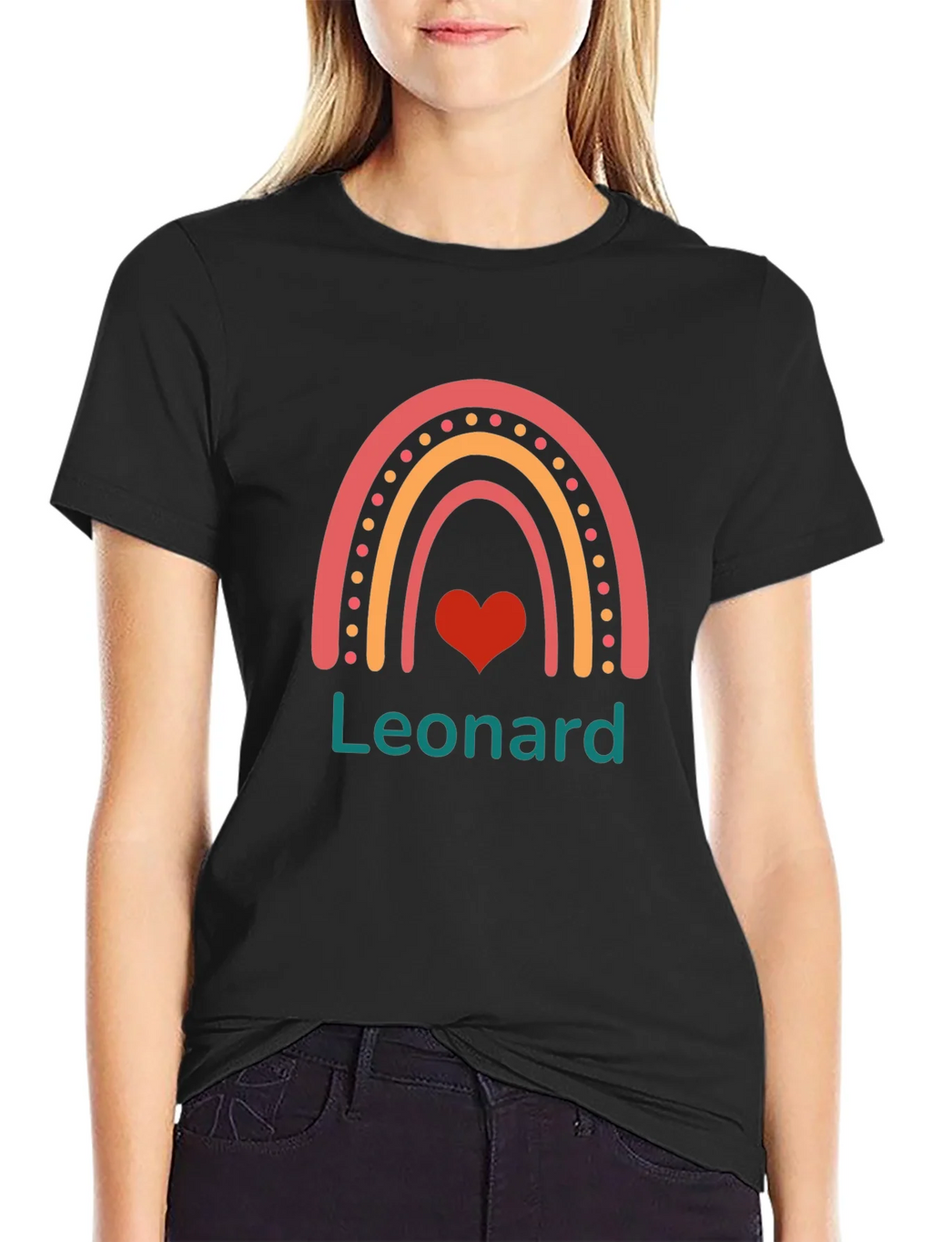Leonard Rainbow Heart Graphic Tee - Cute & Stylish product image 2