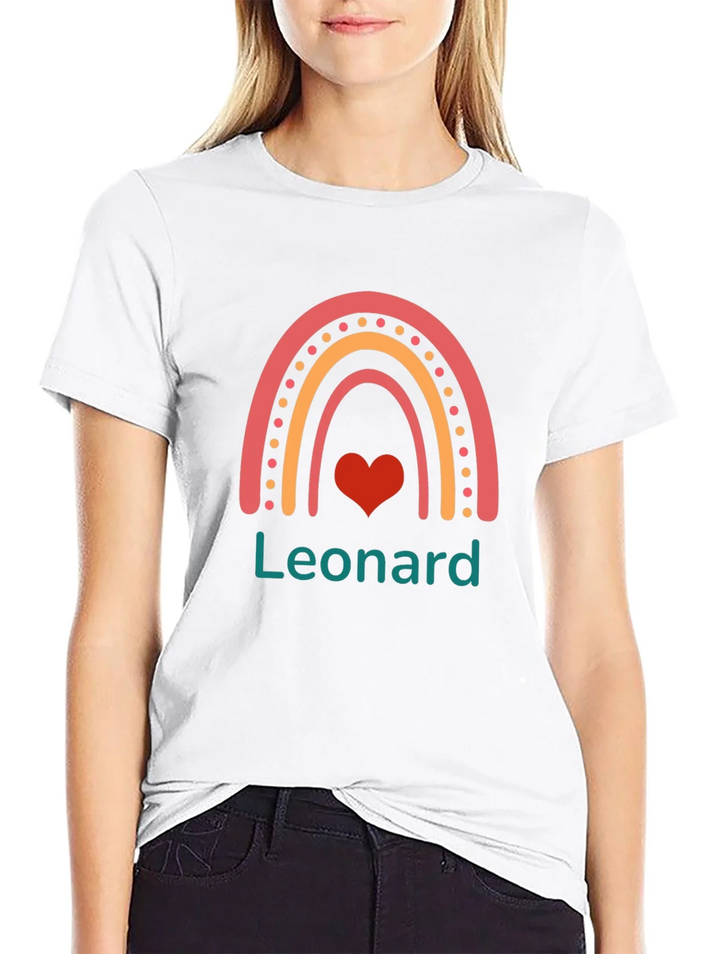 Leonard Rainbow Heart Graphic Tee - Cute & Stylish product image 8