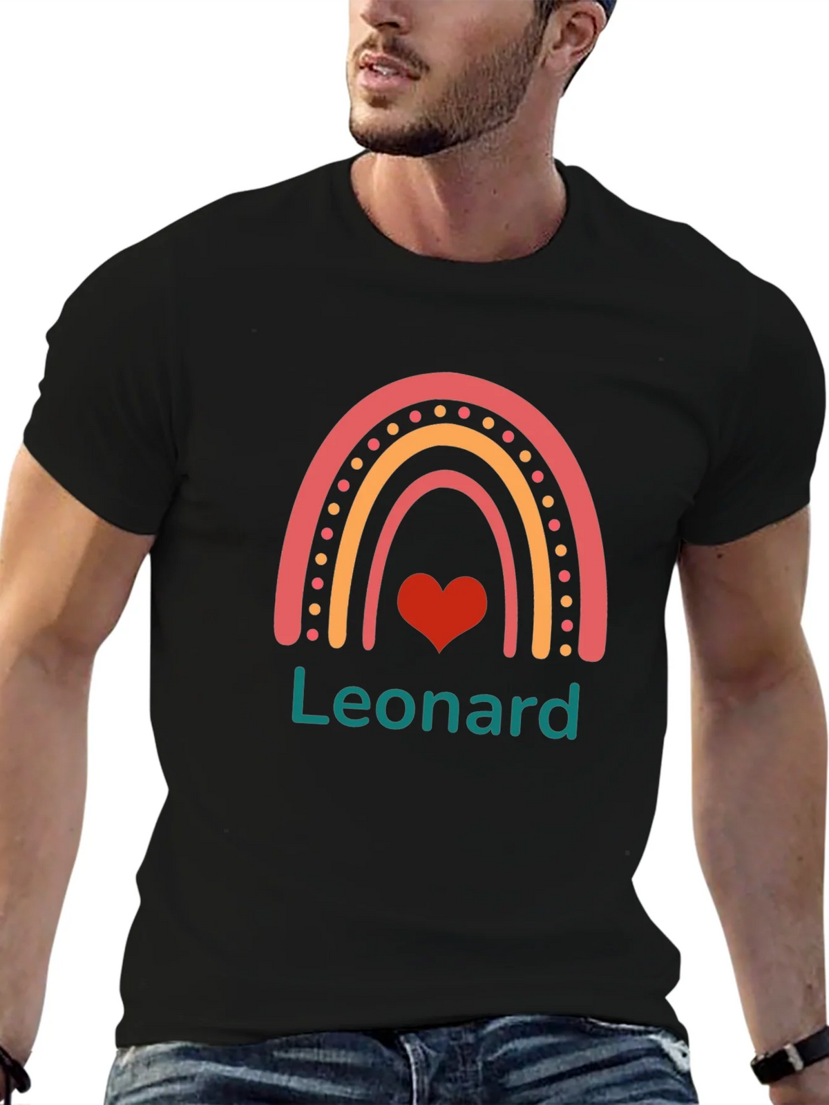 Leonard Rainbow Heart Graphic Tee - Cute & Stylish product image 6