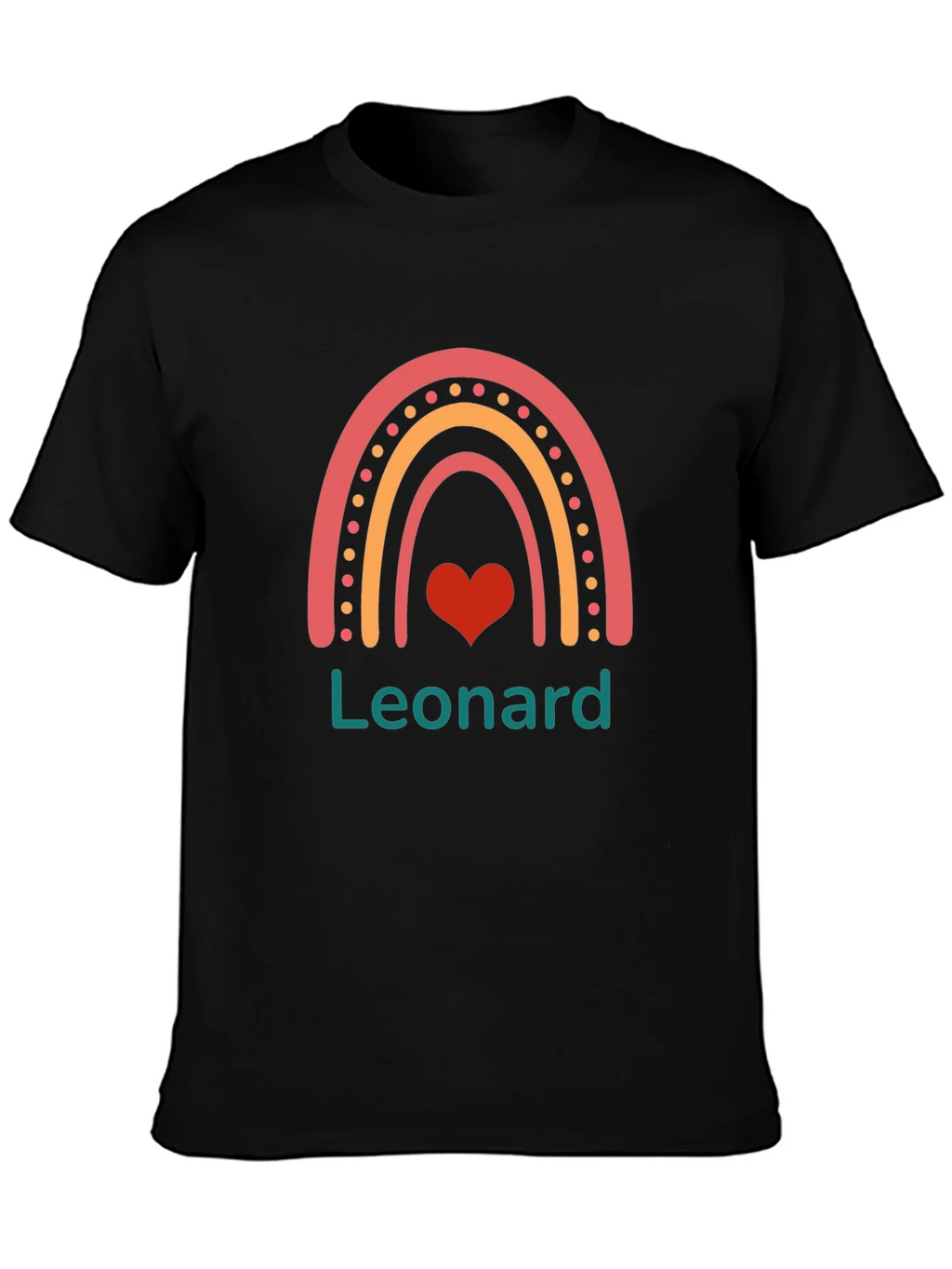 Leonard Rainbow Heart Graphic Tee - Cute & Stylish product image 3