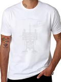 Tesla Engine Blueprint Graphic T-Shirt product image 1