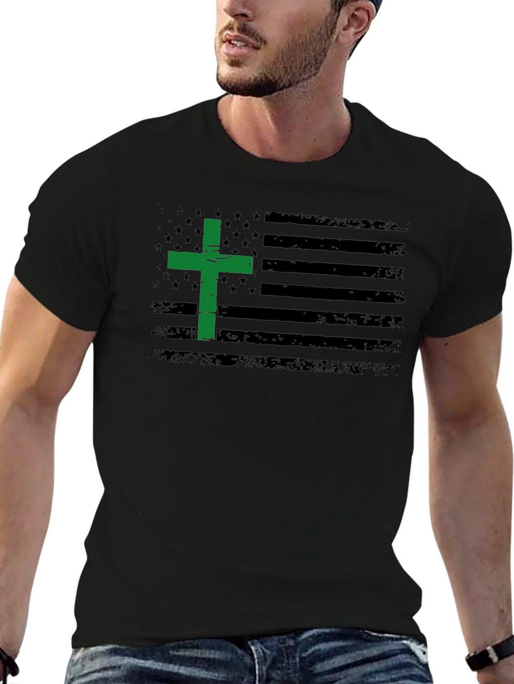 Patriotic Christian Flag T-Shirt product image 6