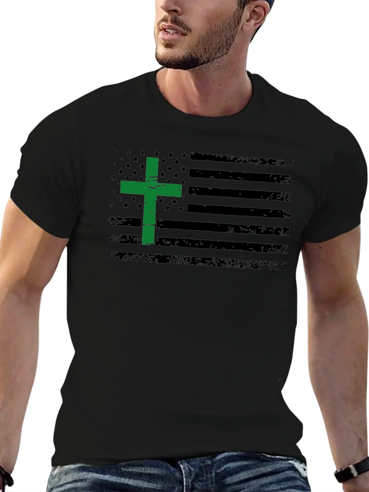 Patriotic Christian Flag T-Shirt product image 6