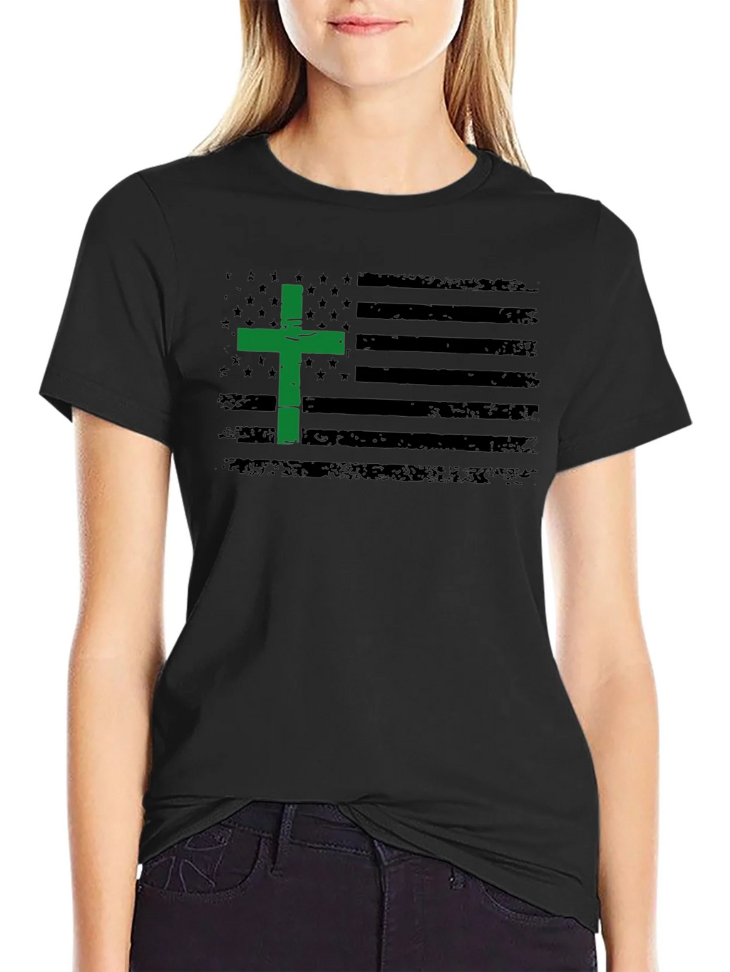 Patriotic Christian Flag T-Shirt product image 2