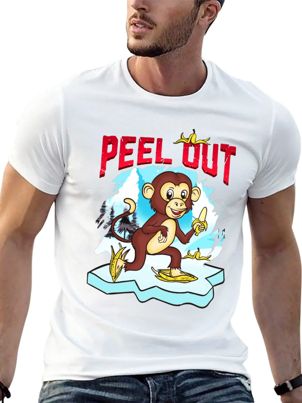 Peel Out Monkey T-Shirt - Funny Cartoon Tee product image 12