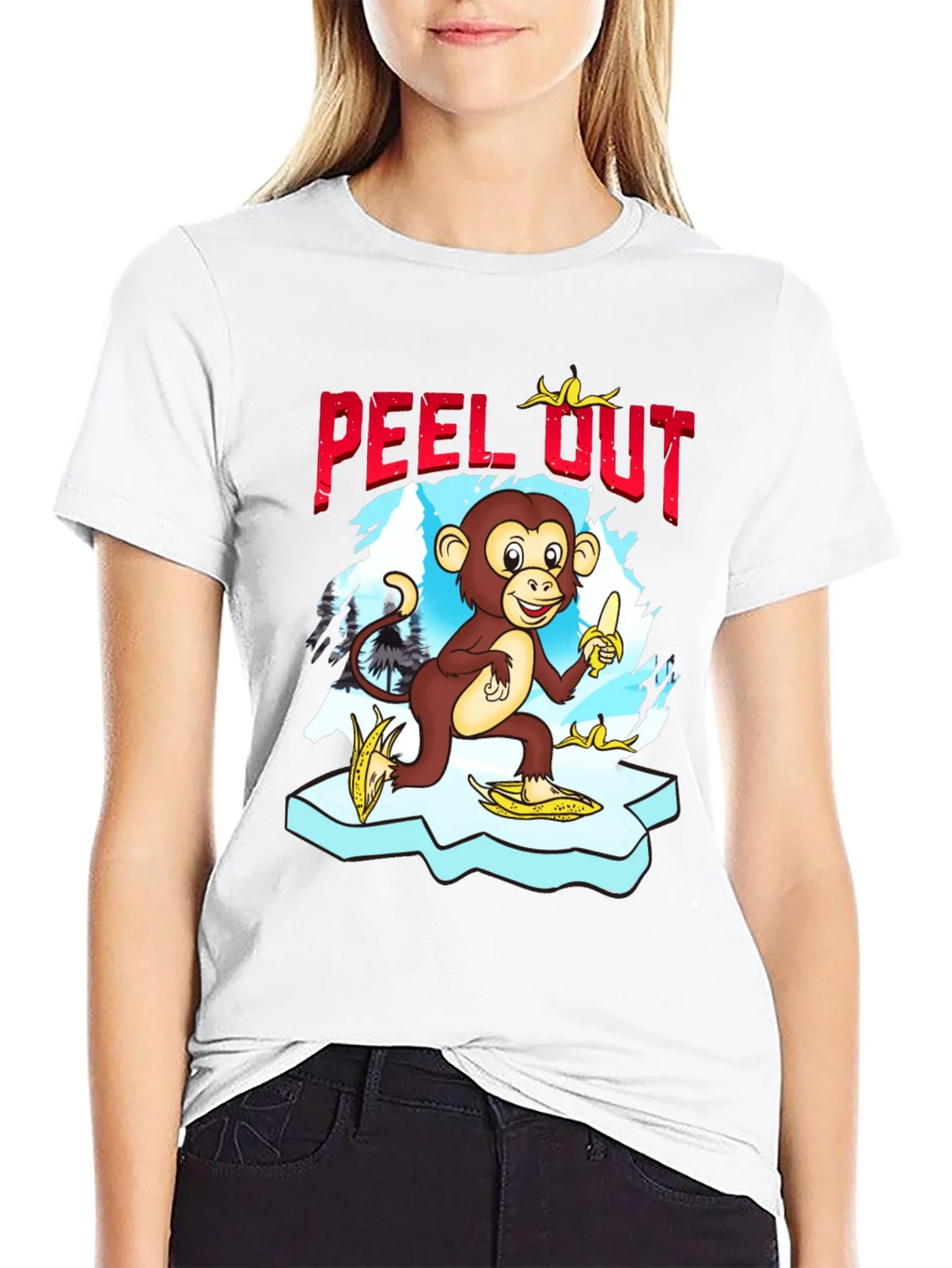 Peel Out Monkey T-Shirt - Funny Cartoon Tee product image 8