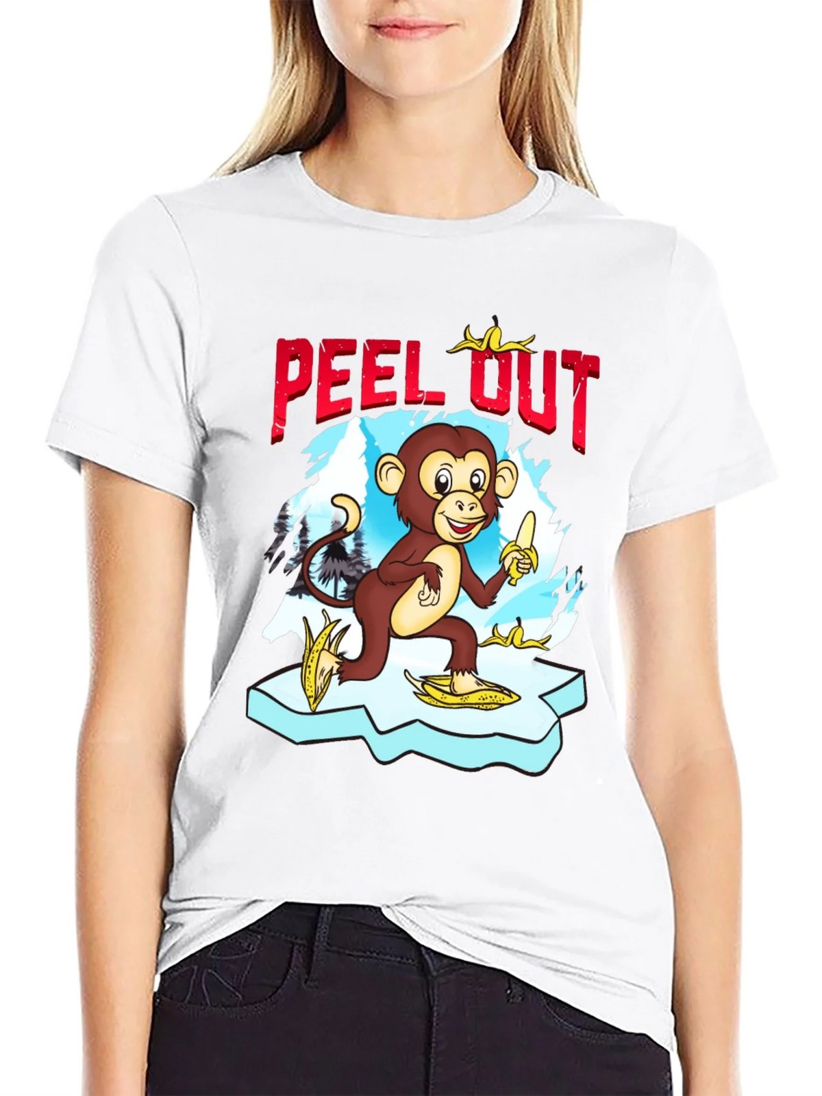 Peel Out Monkey T-Shirt - Funny Cartoon Tee product image 8