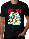 Peel Out Monkey T-Shirt - Funny Cartoon Tee product image 1
