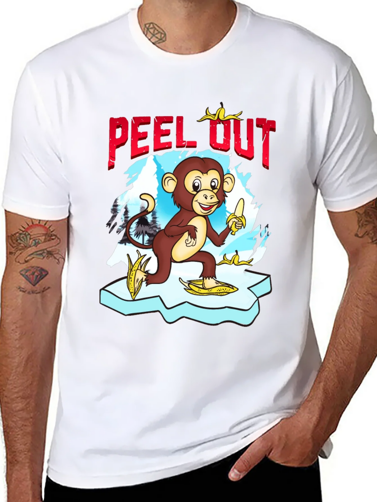 Peel Out Monkey T-Shirt - Funny Cartoon Tee product image 7