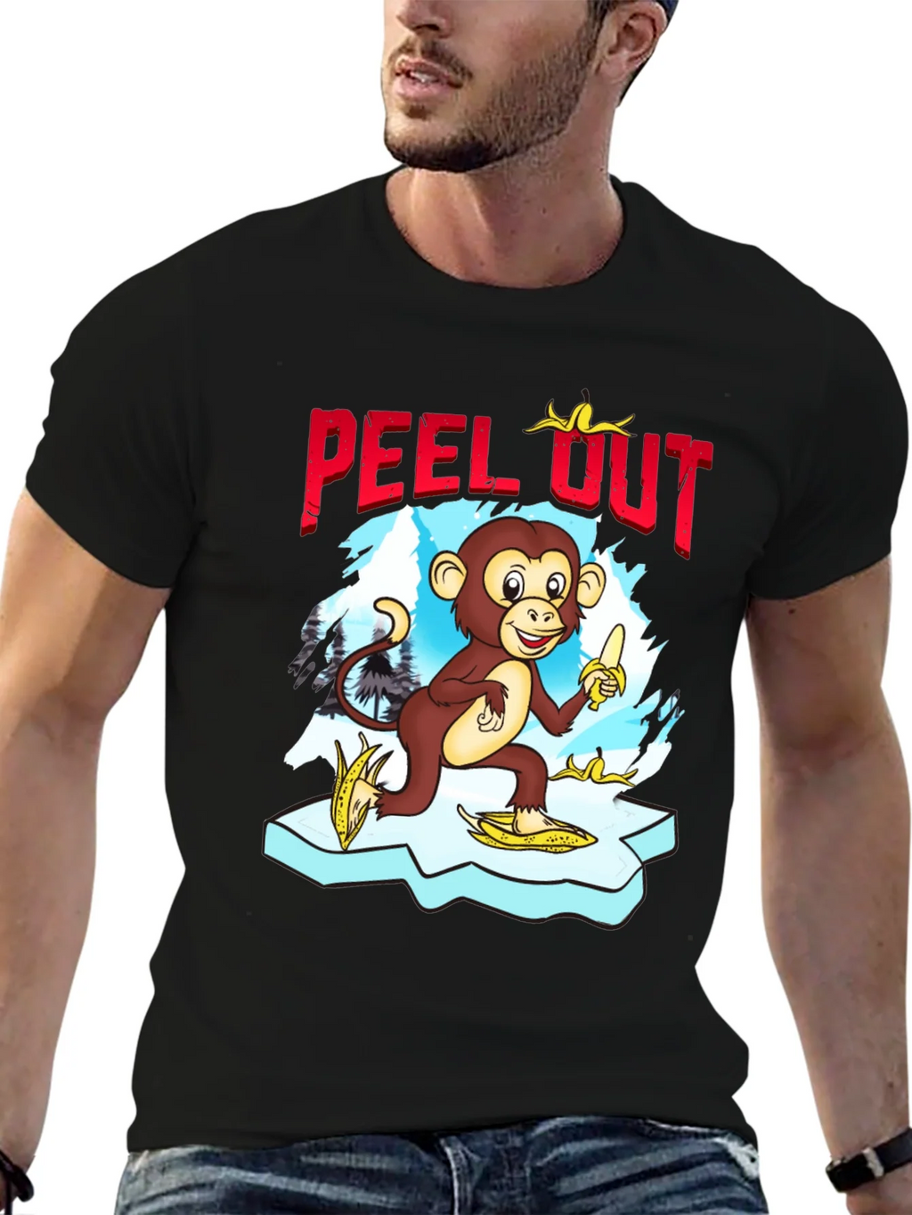 Peel Out Monkey T-Shirt - Funny Cartoon Tee product image 6