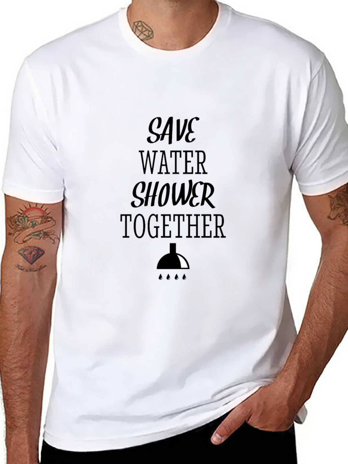 Save Water Shower Together Graphic Tee product image 7