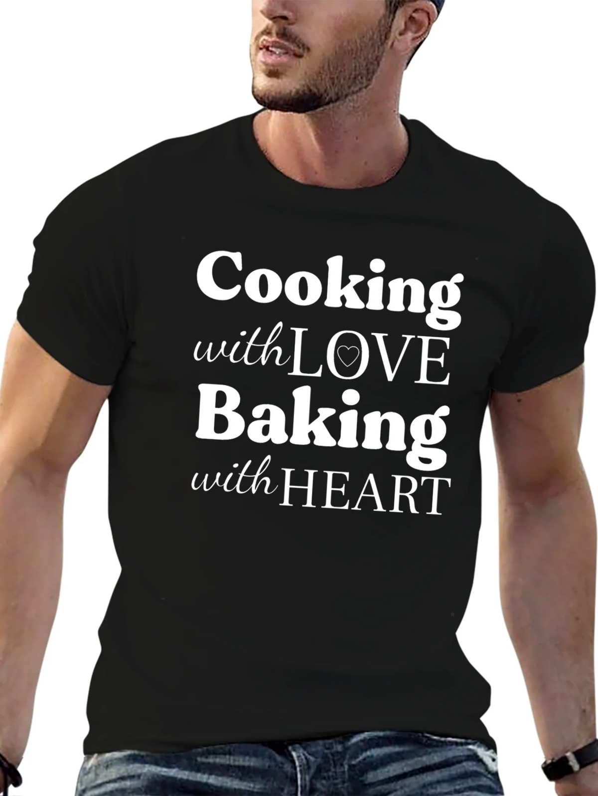 Cooking With Love Baking Heart Graphic T-Shirt product image 6