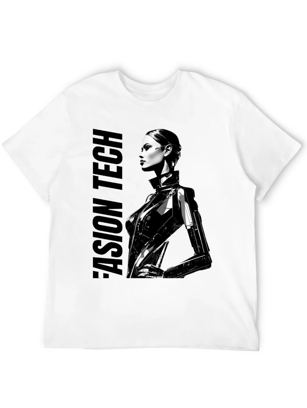Cyberpunk Woman Graphic Tee - Fashion Tech Design product image 3