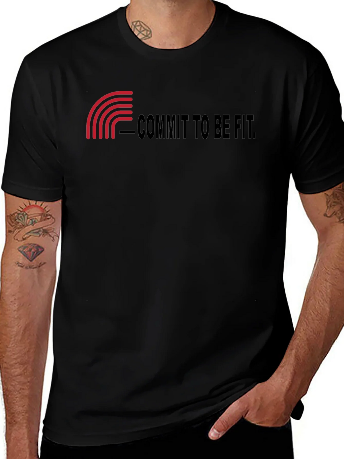 Commit to Be Fit Black T-Shirt product image 1
