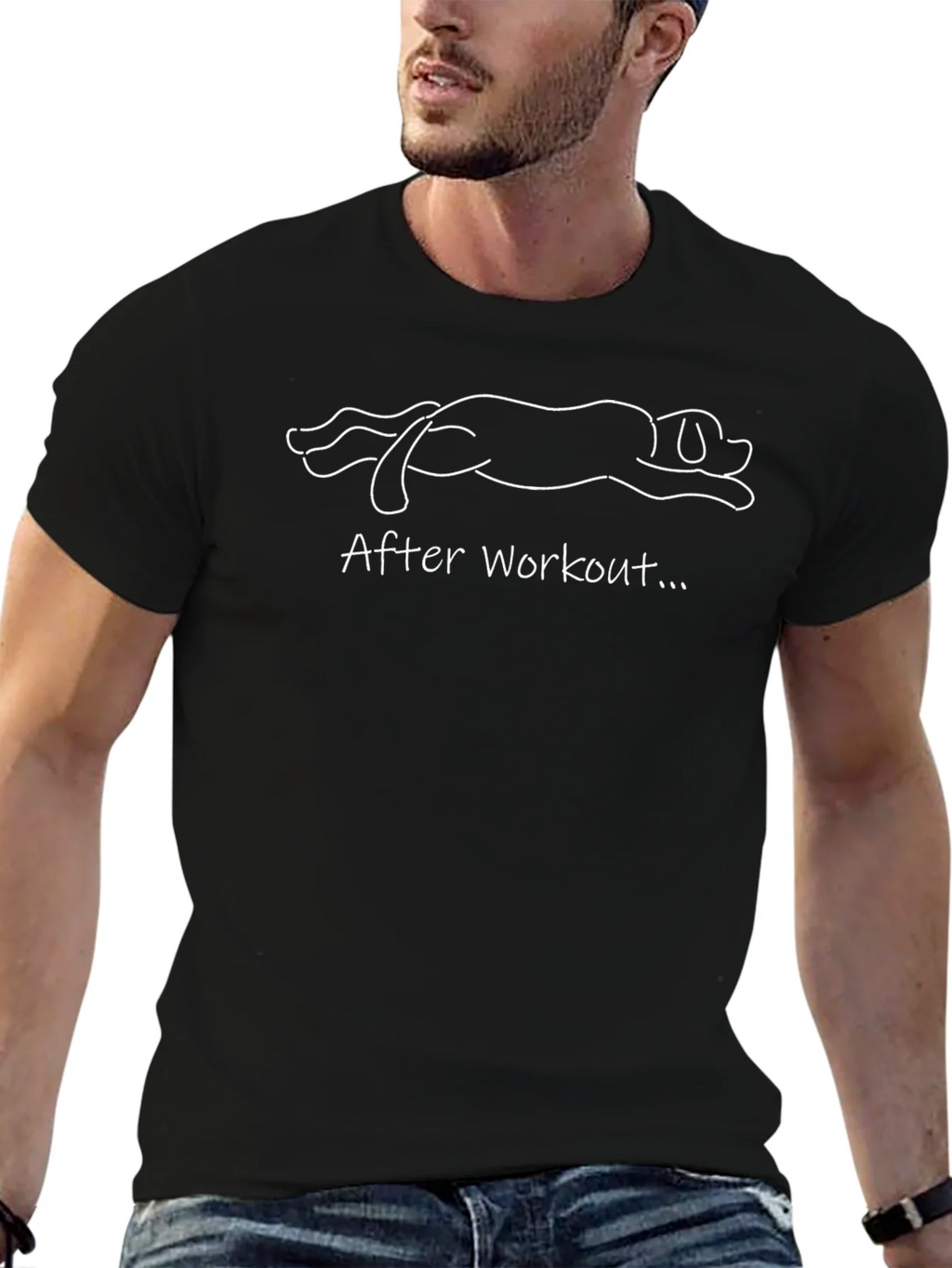 After Workout Dog Graphic T-Shirt product image 6