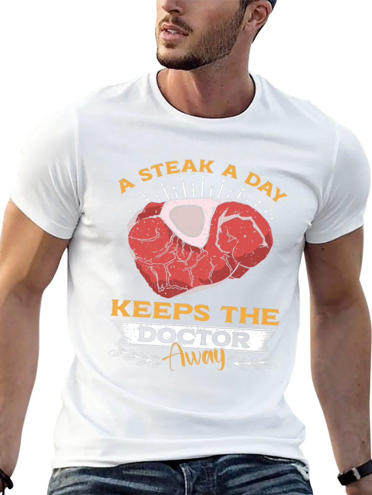Steak A Day Keeps The Doctor Away T-Shirt product image 12
