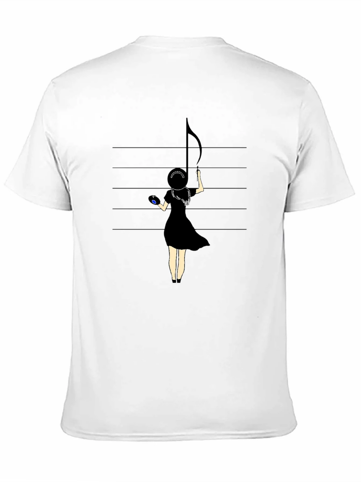 Musical Muse Graphic Tee - Black Crewneck T-Shirt product image 10