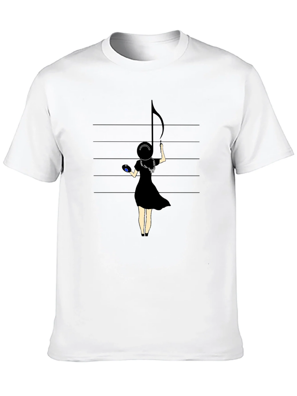 Musical Muse Graphic Tee - Black Crewneck T-Shirt product image 9