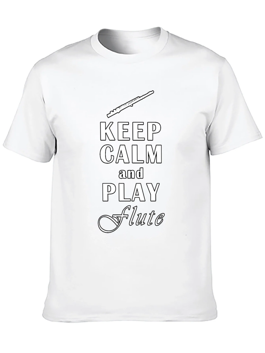 Keep Calm Play Flute Black T-Shirt product image 9
