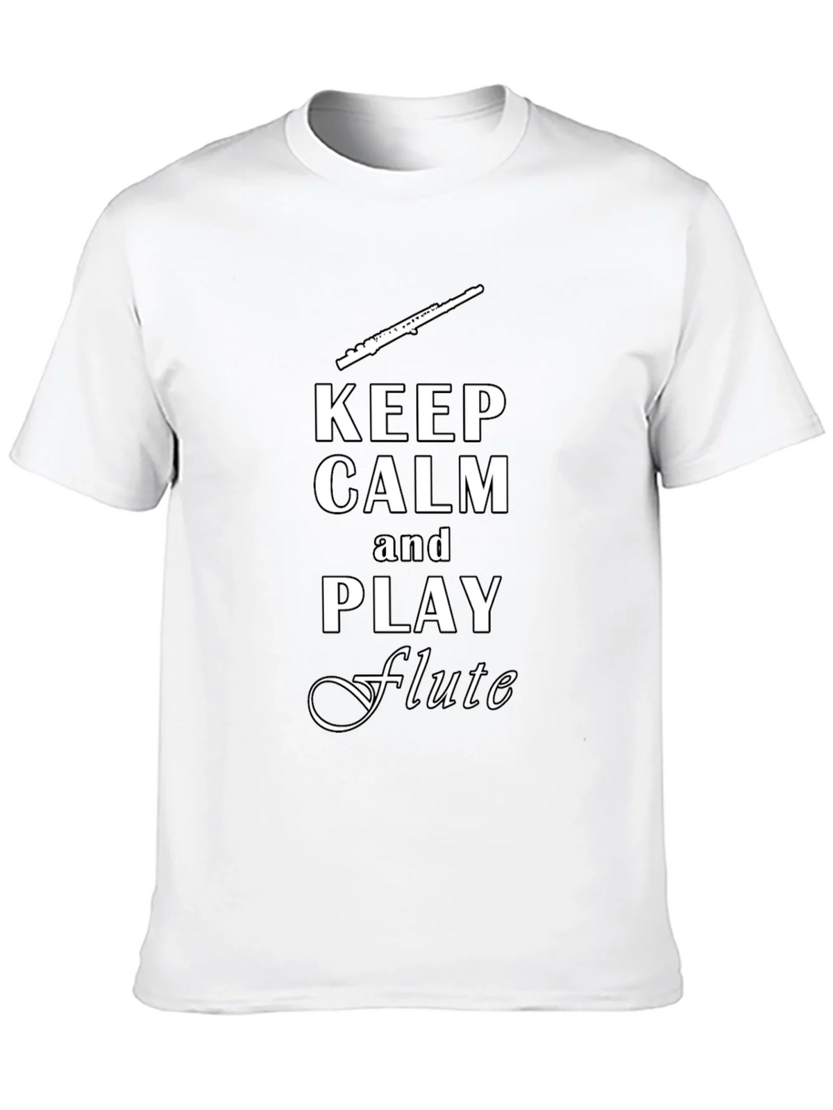 Keep Calm Play Flute Black T-Shirt product image 9