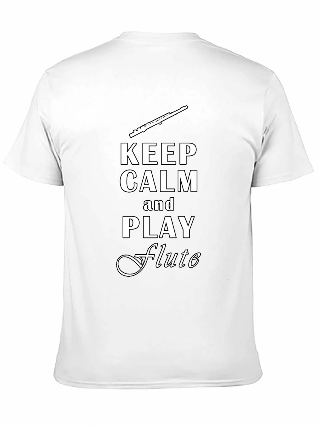 Keep Calm Play Flute Black T-Shirt product image 10