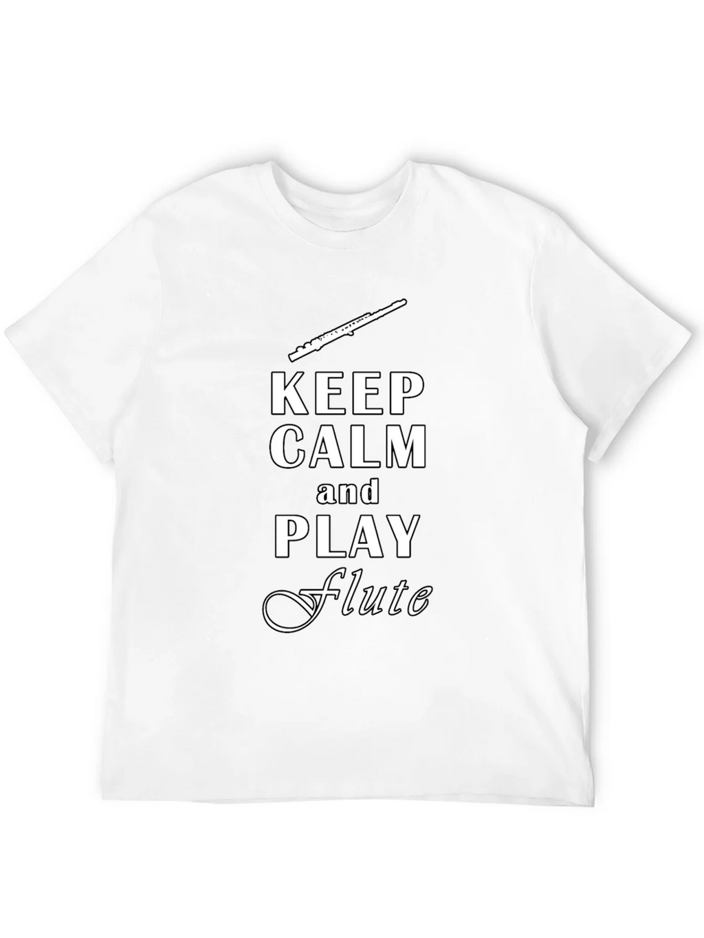 Keep Calm Play Flute Black T-Shirt product image 11