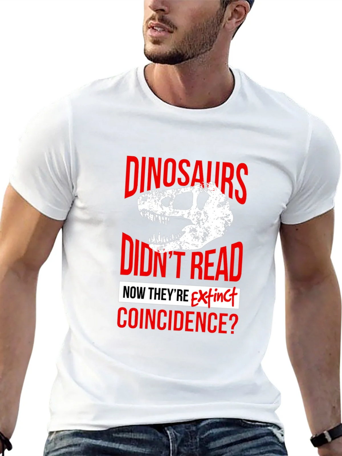 Dinosaurs Didnt Read T-Shirt product image 12
