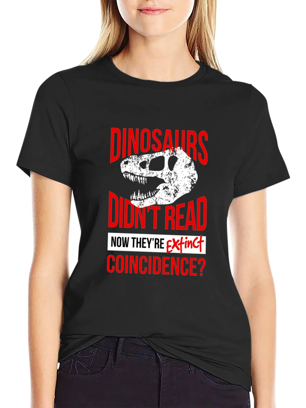 Dinosaurs Didnt Read T-Shirt product image 2