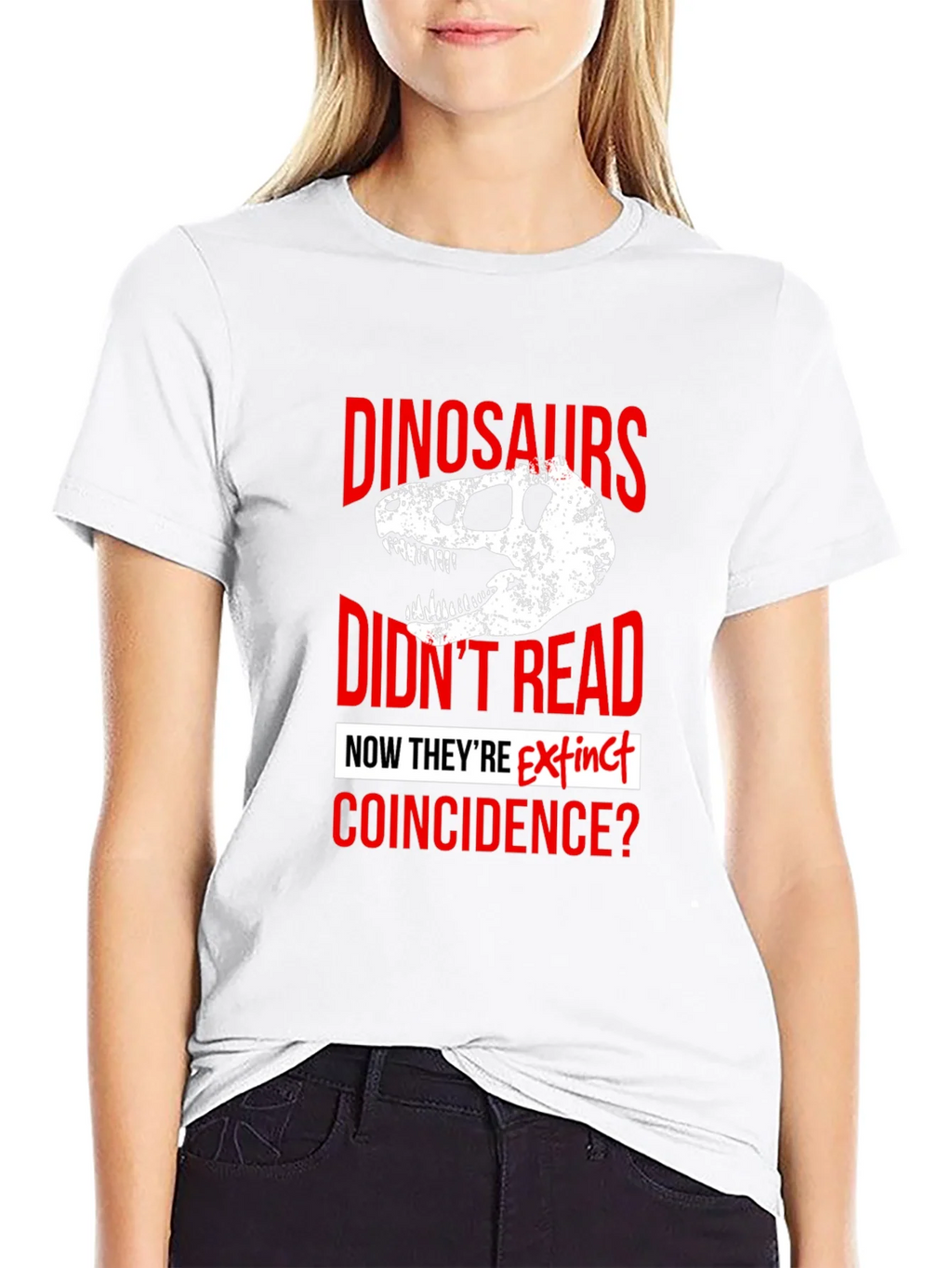 Dinosaurs Didnt Read T-Shirt product image 8