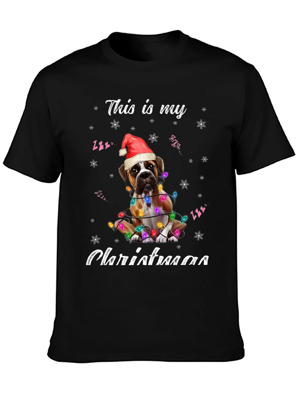Christmas Boxer Dog T-Shirt