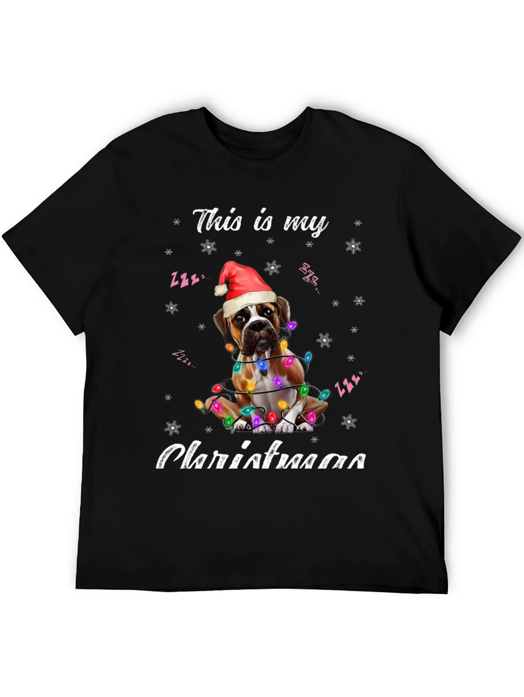 Christmas Boxer Dog T-Shirt