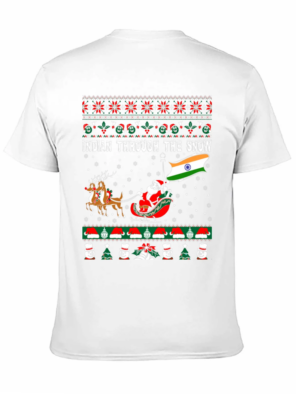 Indian Through The Snow Christmas T-Shirt product image 10