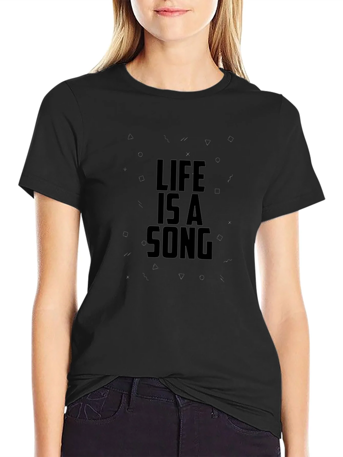 Life is a Song Black Graphic Tee product image 2