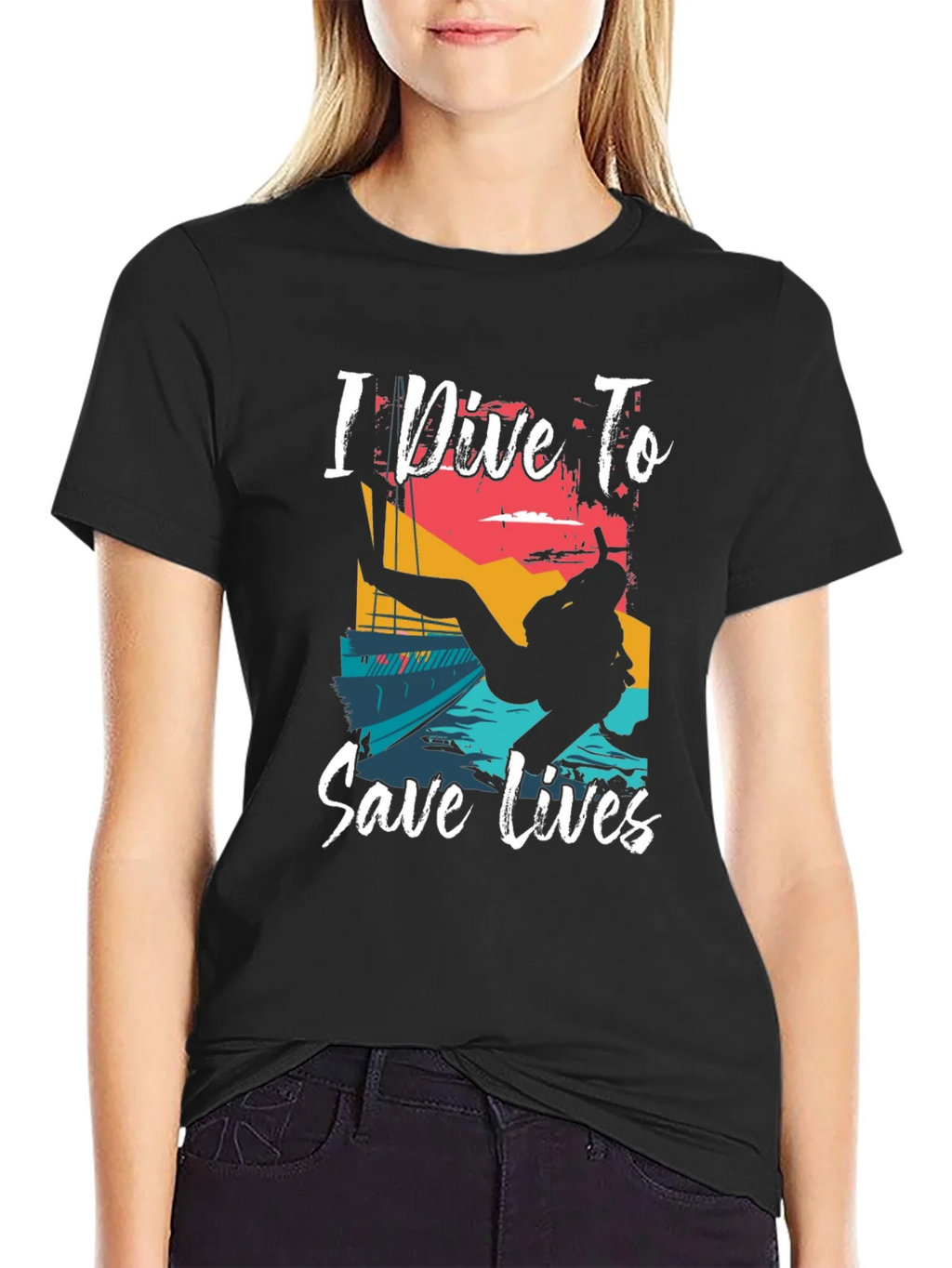 I Dive To Save Lives Graphic T-Shirt product image 2