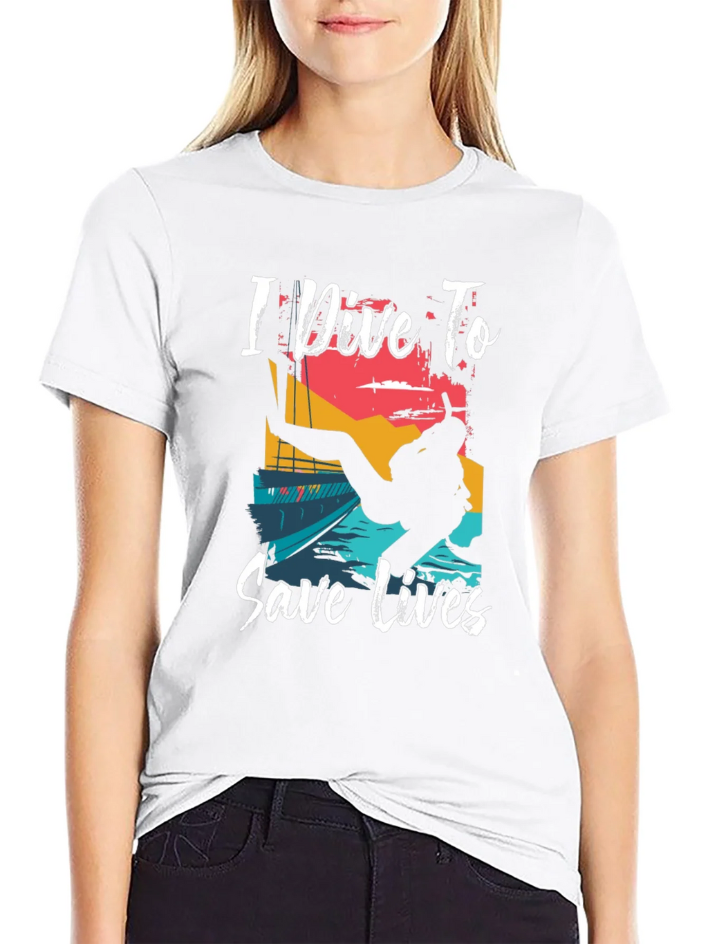 I Dive To Save Lives Graphic T-Shirt product image 8