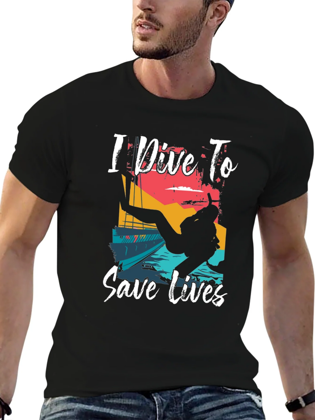 I Dive To Save Lives Graphic T-Shirt product image 6