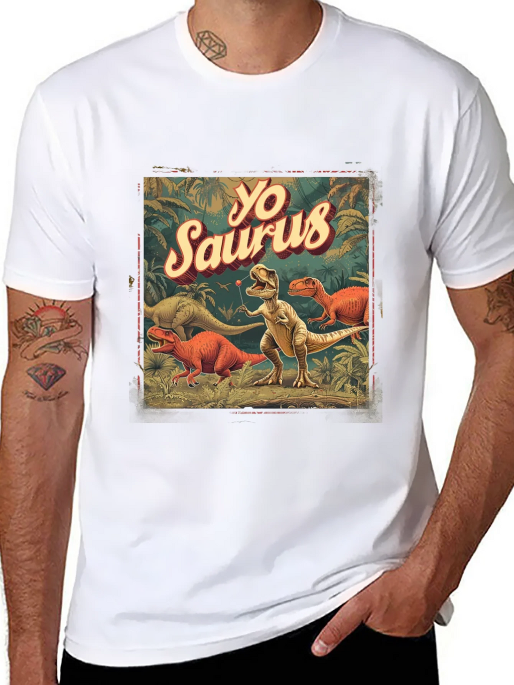 Yo Saurus Dinosaur Graphic Tee product image 7
