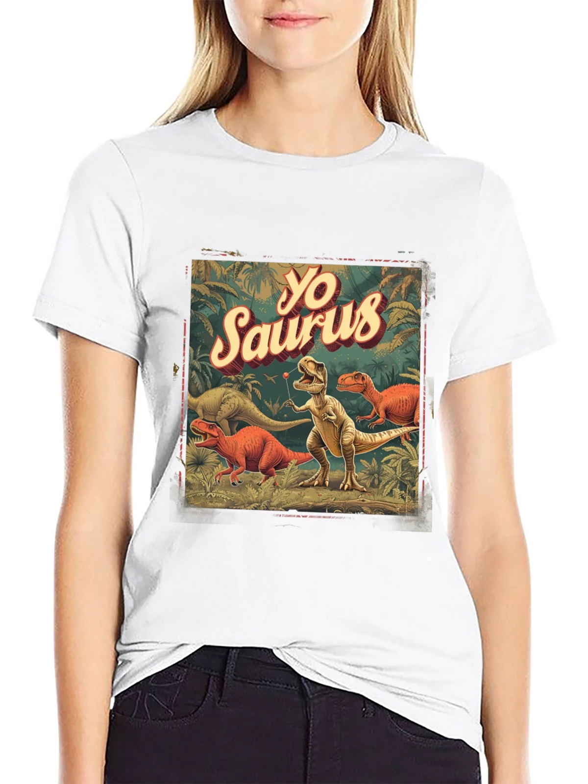 Yo Saurus Dinosaur Graphic Tee product image 8