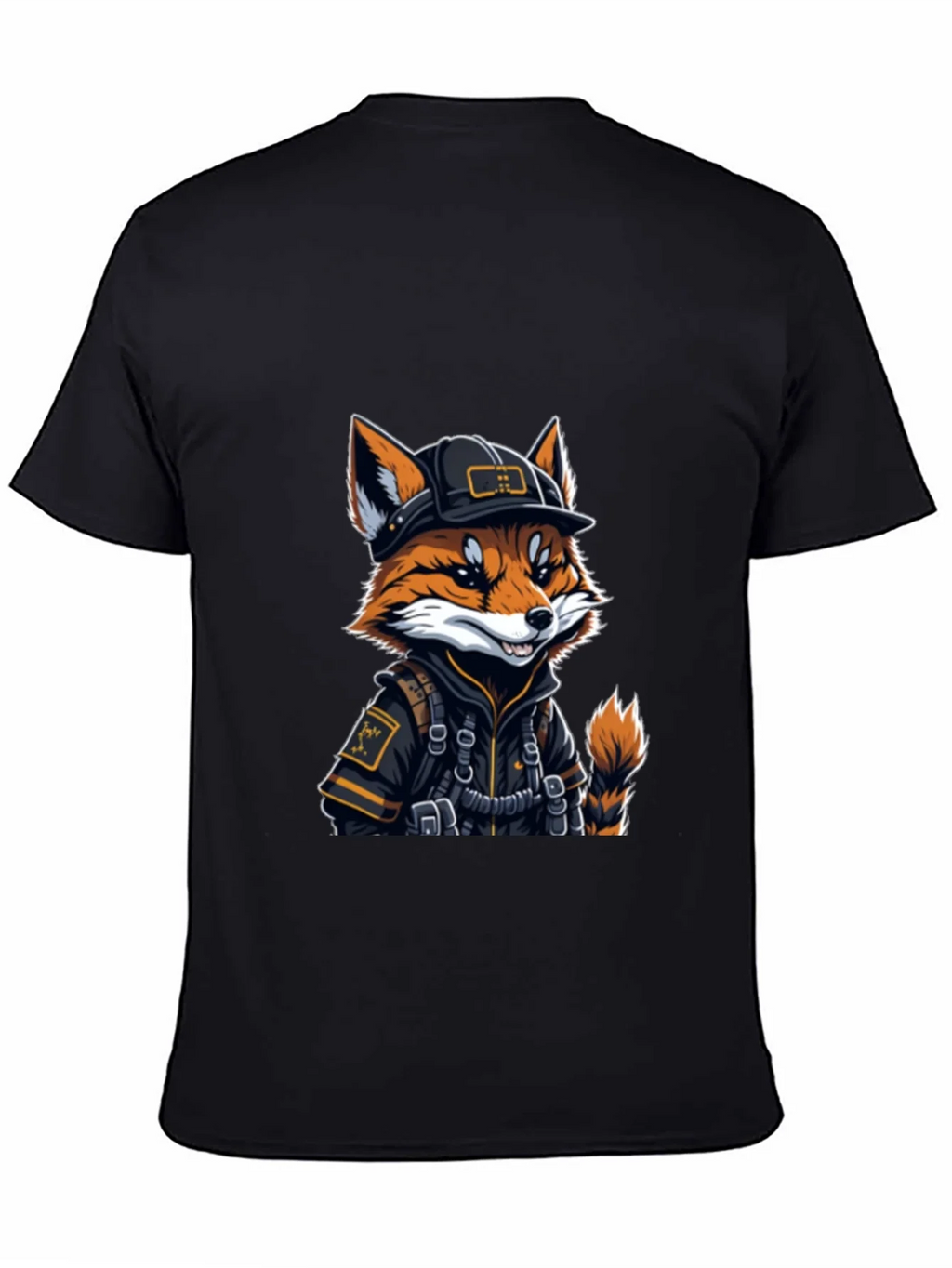 Cool Fox Graphic Tee - Black Cotton Comfort product image 4