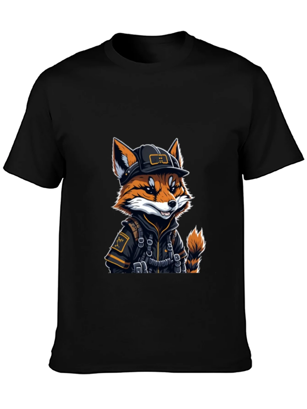 Cool Fox Graphic Tee - Black Cotton Comfort product image 3