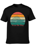 Seas the Day Cruise Ship Graphic Tee product image 1