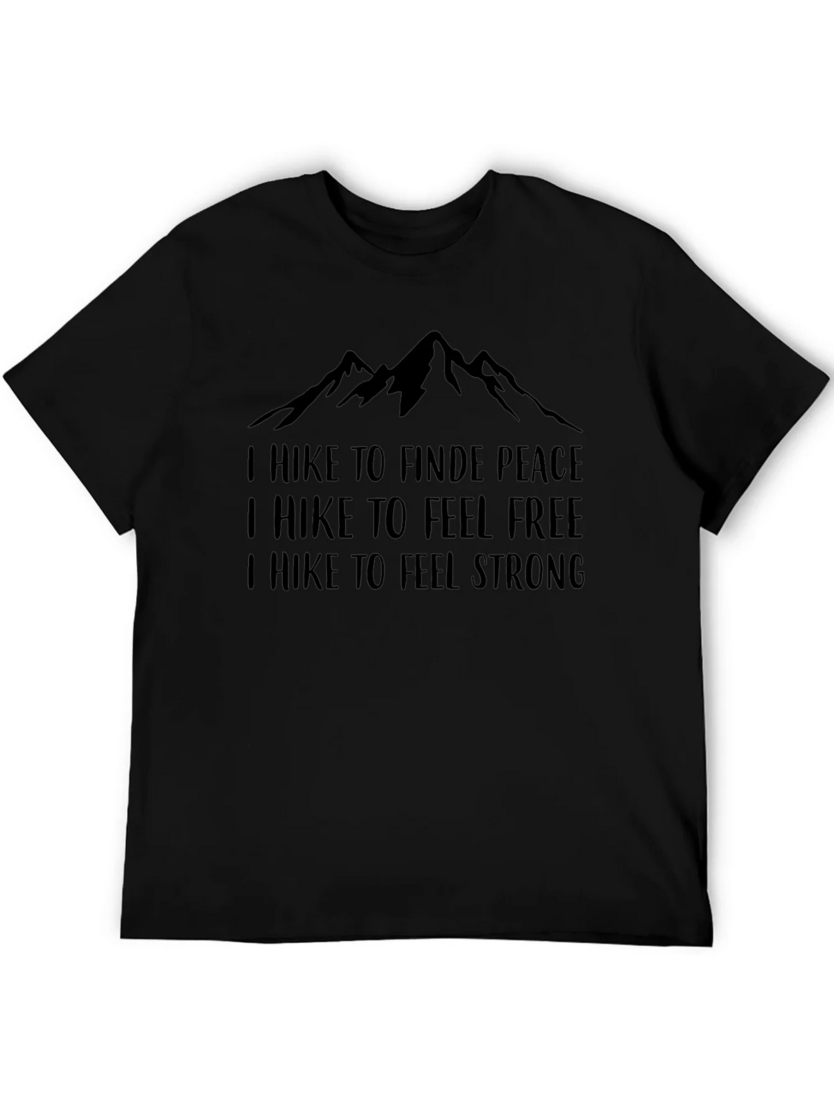 Hikers Motivational Black Graphic Tee product image 5